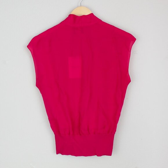 NEW Theory Silk Draped Combo Wrap Top - for Work or Date Night - Picture 5 of 7